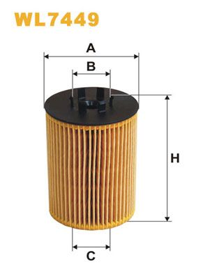 WIX FILTERS alyvos filtras WL7449